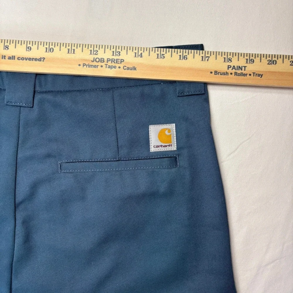Carhartt WIP Brooker Pant Mens 34x28 Blue Straight Leg Twill Chino Workwear